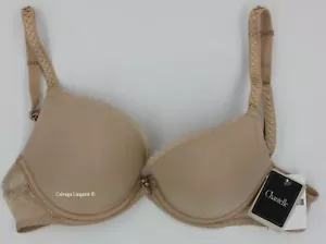 Nueva con etiquetas Chantelle 6792 "Courcelles" Camiseta Convertible Plunge, Sujetador Push Up, Beige - Imagen 1 de 10