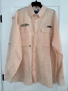 Spicy Tuna Long Sleeve Vented Fishing Shirt Peach Key West Florida Men’s XL - Picture 1 of 10