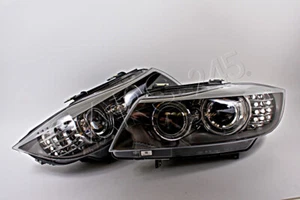 BMW 3 Series E90 E91 2008-2011 Facelift Bi Xenon Headlights Front Lamps PAIR OEM - Picture 1 of 2