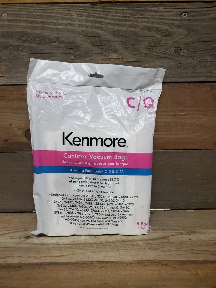 Kenmore Canister Vacuum Bag for C Q; Panasonic C 5 & C 18 8 pk - Image 1 of 1