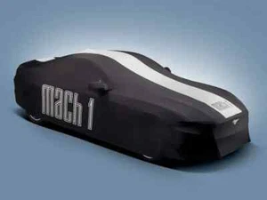 Ford OEM For 21-23 Mustang | Mach 1 Nylon Satin Black w/ White Logos Car Cover - Picture 1 of 4