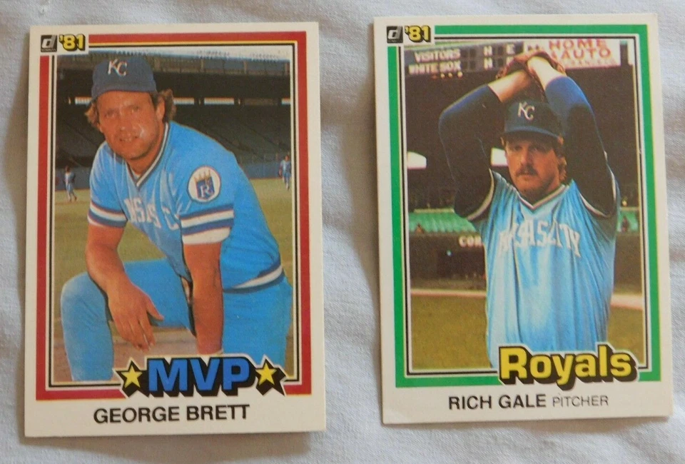 1981 Donruss Kansas City Royals Baseball Card Pick one - Image 1 of 1
