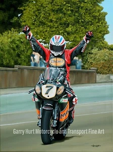 Honda CBR1000 Steve Plater IOM TT Racing Motorcycle A3 edición limitada impresión - Imagen 1 de 1