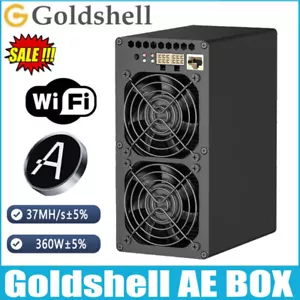 Nuevo Goldshell AE BOX 37M/s Aleo Miner AE-BOX 360W 37M/S Miner Sin fuente de alimentación - Imagen 1 de 6