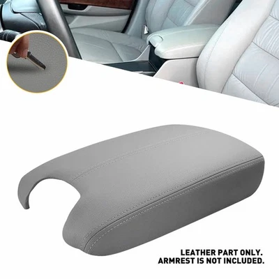 Ajuste 2008 2009 2010 2011 2012 Honda Accord Tapa Apoyabrazos Cubierta Recubrimiento Cuero Gris Foto 1 de 4