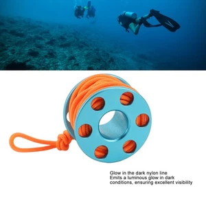 (Blue)Scuba Diving Finger Reel Aluminum Alloy Mini Finger Spool Reel DY - Picture 1 of 12