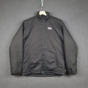 HELLY HANSEN Giacca Uomo L Large Nera Primaloft Isolata Zip Fodera Squamish - Foto 1 di 13