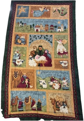 Star of Wonder Nancy Halvorsen Christmas Nativity Cotton Quilt Panel Benartex - Image 1 of 4