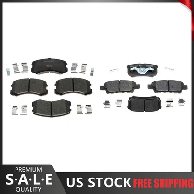 For 2007 2006 Mitsubishi Lancer Front & Rear R-Line Ceramic Brake Pads - Image 1 of 4