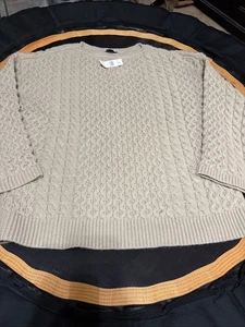 Ann Taylor XXL Zopfmuster Pull Over Pullover beige weich warm kuschelig Ski - Bild 1 von 9
