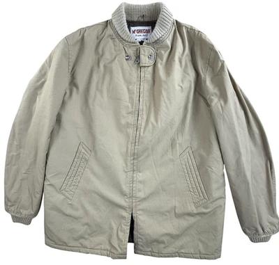 Chaqueta De Colección McGregor Ram Jet Para Hombres 46 Largo Bronceado Acolchado Garra Cremallera Años 70 Abrigo Foto 1 de 4
