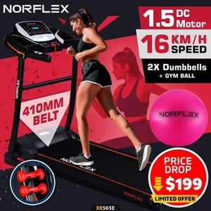 NORFLEX Electric Treadmill Home Gym Ball Exercise Machine Fitness Equipment Run - Picture 1 of 12