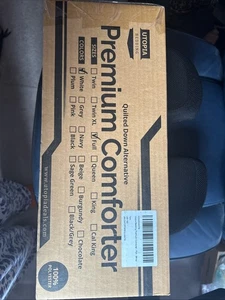 Utopia Ropa de Cama Acolchada Plumón Alternativo Premium Edredón Completo (Blanco) - Imagen 1 de 1