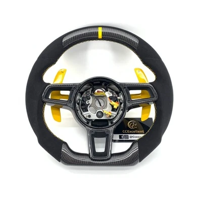 For Porsche 911 992.2 718 Boxster Cayenne GT3 GT2 Carbon Fiber Steering Wheel - Изображение 1 из 4