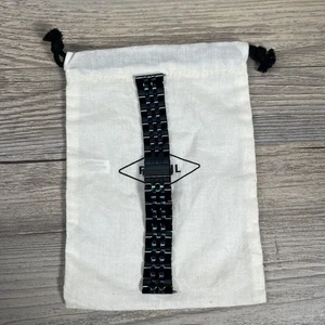 Fossil Authentic Band Watchband Navy Blue 20mm stainless steel 250300 - Picture 1 of 9