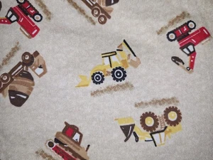 3 1/4 Yds. Baumaschinen Flanell Baumwolle Steppstoff - Bild 1 von 1