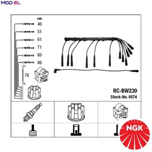 IGNITION CABLE KIT 0574 FOR BMW 3/E2/E0 M20B27 2.7L M20B20 2.0L M30B35 3.5L 6cyl - Picture 1 of 9