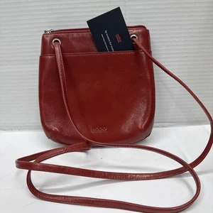 Borsa a tracolla HOBO International piccola organizer in pelle rossa nuova senza etichette 7,5 x 7,25 - Foto 1 di 7