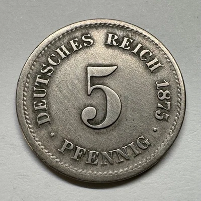 1875 Germany 5 Pfennig - D - Coin #C-082 - Image 1 of 2