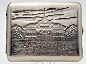 Caja de cigarrillos Leningrado vintage de metal para fumar coleccionable Tobacciana URSS - Imagen 1 de 12