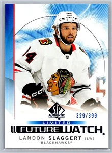 2024-25 SP Authentic #190 Landon Slaggert Limited Blue Blackhawks /399 - Picture 1 of 2
