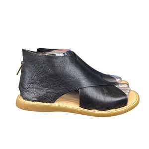Born Iwa schwarze Damen-Gladiator-Sandale Leder-Stiefeletten überkreuzt Größe 6 - Bild 1 von 8