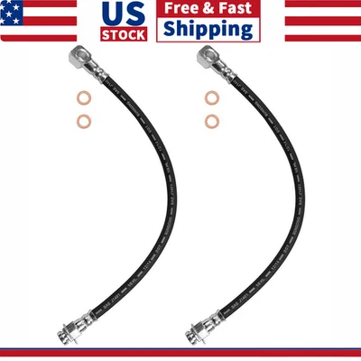 2x Linha de freio de mangueira de freio dianteiro para 1972 1973 Chevrolet Camaro - Imagem 1 de 4