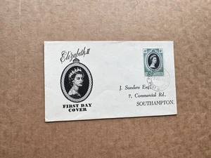 Pitcairn Is 1953 FDC +QEII Coronation Omnibus#SG17 +B&W QEII Portrait Cachet - Picture 1 of 2