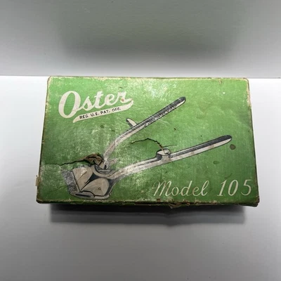 Vintage Oster Model 105 Size 000 Hand Hair Clipper Original Box - Image 1 of 4