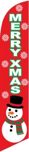 Marry Xmas Christmas 12ft Feather Banner Swooper Flag - FLAG ONLY - Picture 1 of 1