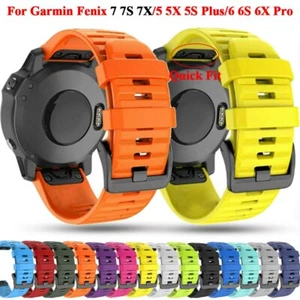 Silikonowa bransoletka Quick Fit do Garmin Fenix 7 7S 7X 6 6X Pro 5X 5 Plus opaska 3HR - Zdjęcie 1 z 25