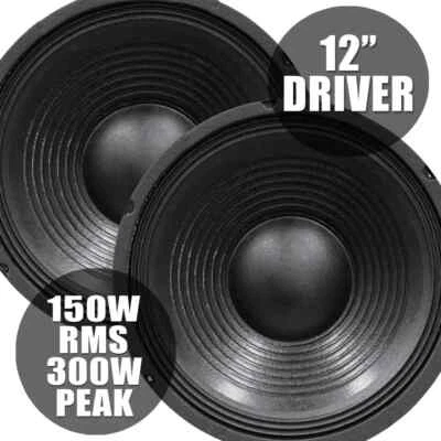 Pair Of 12" Drivers Replacement 12 inch Speaker Cabinet Woofer Driver 300W 8Ohms - Image 1 of 4