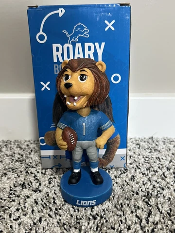 Detroit Lions Roary Mascot Bobblehead NEW in Box NFL Football Bobble Nodder Cover