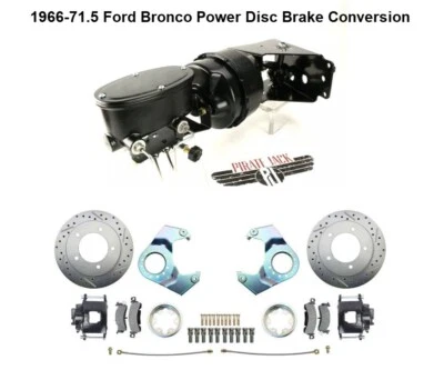 1966-1971 Ford Bronco BLACK OUT Power Disc Brake Conversion, Black PC Calipers - Image 1 of 4