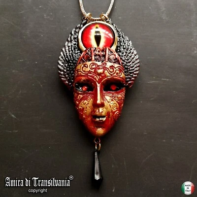 Saurons Auge Schmuck Anhänger Talisman Teufel Satan Luzifer Baphomet - Bild 1 von 4