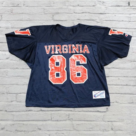Vintage 80s Virginia Cavaliers Mesh Football Jersey Champion Team Issued Cover