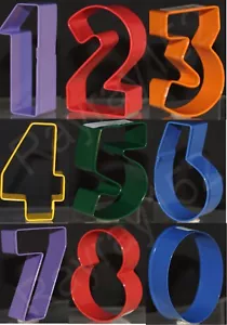 Numbers Cookie cutter Cake pastry Biscuit cutters Number 1 2 3 4 5 6 7 8 9 0 - Picture 1 of 19
