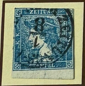 1851 ANK 6 blauer Merkur aus Sammlung Zustand siehe Foto - Bild 1 von 1