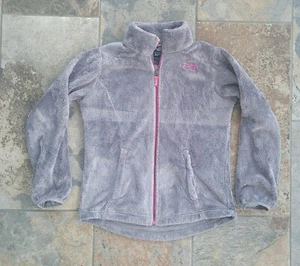 THE NORTH FACE Girl's Size Large 14-16 Osolita Jacket Gray W/Purple Embroidery - Picture 1 of 10