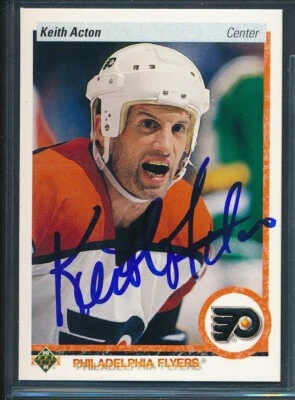 Autographed 1990-91 Upper Deck Set Break #445: KEITH ACTON Signed Auto - Image 1 of 2
