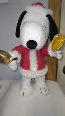 Hallmark Peanuts 14" Animated Musical Bell Ringing Snoopy Santa READ DISCRIPTION - Image 1 of 4