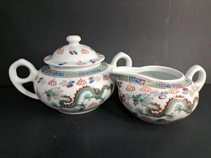 Azúcar y crema Dragon hecha en cerámica de China - Imagen 1 de 12