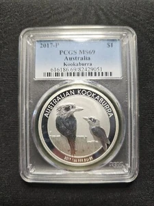 PCGS 2017-P Perth Mint Australia KOOKABURRA $1 Dollar MS69 Silver 1oz Coin Ag - Picture 1 of 2
