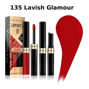 Max Factor Lipfinity Gilded Edition Lip Colour & Top Coat - 135 Lavish Glamour - Picture 1 of 7