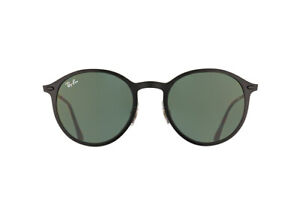 Ray-Ban Sunglasses RB4224 601-S/71 Black Round Green Non-Polarized 49-20-140mm