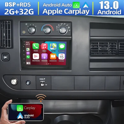 7'' CarPlay For GMC Savana 1500 2500 2008-2024 Android13 Car Stereo GPS Radio FM - Image 1 of 4
