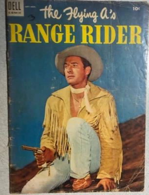 THE FLYING A'S RANGE RIDER #7 (1954) Dell Comics western VG+ Foto 1 de 2