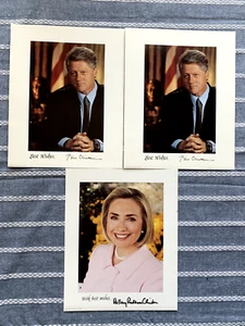 SIGNIERT 2 Bill Clinton + 1 Hillary Clinton per Post Fotos + Brief - Bild 1 von 5