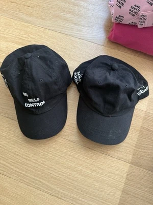 2- Authentic ASSC Anti-Social Social Club Black caps And Pink Socks - Image 1 of 4