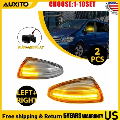 For Mercedes Benz W639 Viano Vito Mixto 2010-14 LED Side Mirror Indicator - Image 1 of 4